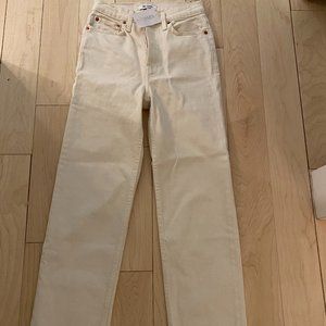 RE/DONE 70S HIGH-RISE STOVE PIPE JEANS